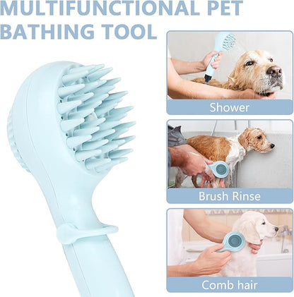 Dog Shower Brush Attachment - Pet Shower Attachment Dog Shower for Gentle Grooming, Easy to Use Dog Shower for Home Grooming, Dog Bath Brush for Deep Cleaning