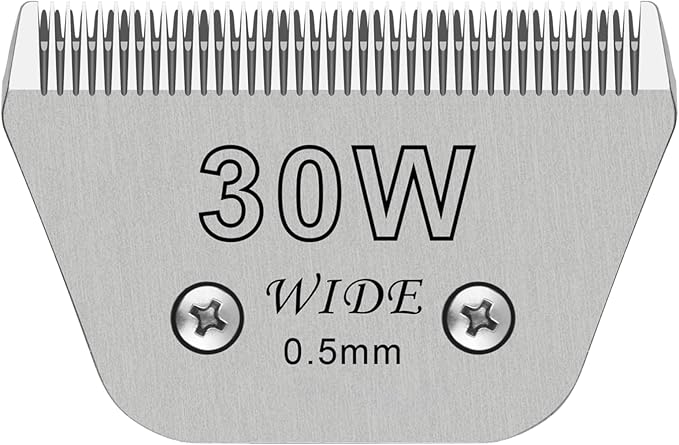 30W Dog Grooming Clipper Replacement Blades, Compatible with Ainds, Oster A5, Wahl Km10 and Other Series Clippers, Blade Size-30W Cut Length 1/50"(0.5mm)