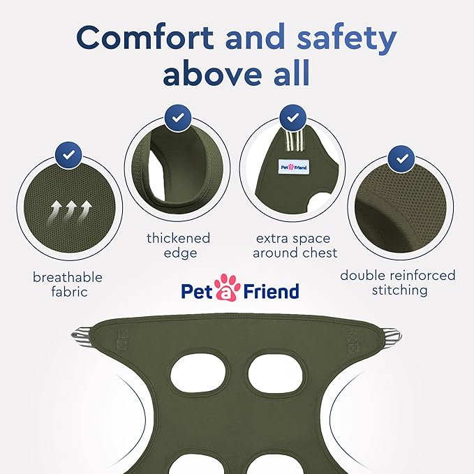 Dog Hammock for Grooming  Hanging Harness for Nail Trimming, Clipping, Pet Grooming Hammock Sling  Dog Holder, Hanger, Restraint Bag  Safe and Easy Pet Care at Home