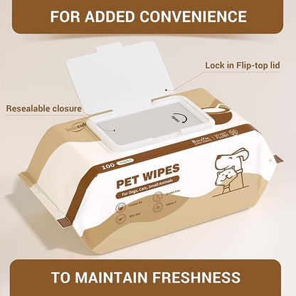 400 Coconut Oil Dog Wipes for Paws and Butt Large Thick Puppy Wipes for Dogs Face and Body Dog Wipes Cleaning Deodorizing Cat Wipes Cleaning Fur and Butt Big Doggie Wipes Doggy Wipes Bum Dog Ear Wipes