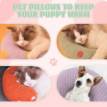 T'CHAQUE Cat Pillow, Dog Neck Pillow Anxiety Relief, Comfort Cat Pillows for Indoor Catsï¼ Ultra Soft Dog Calming Pillow Bed, Half Donut Cuddler Sleeping Improve Pillow Pet for Upper Spine Support
