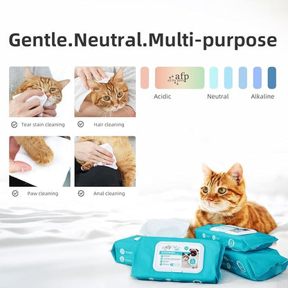 ALL FOR PAWS Pet Wipes - Coconut Vanilla Scent, 100 Wipes (4 Packs) | Ideal for Cats and Dogs, All-Over Clean with Natural Nourishing Ingredients