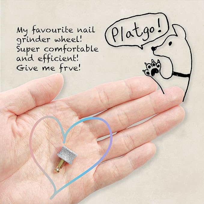 Diamond Dog and Cat Nail Grinder Replacement Heads/Bit for Casfuy, Electric File Diamond Head for Nails, Pet Nail Trimmer Head, Grinding Wheel for Dogs and Cats.(NOT for DREMEL)