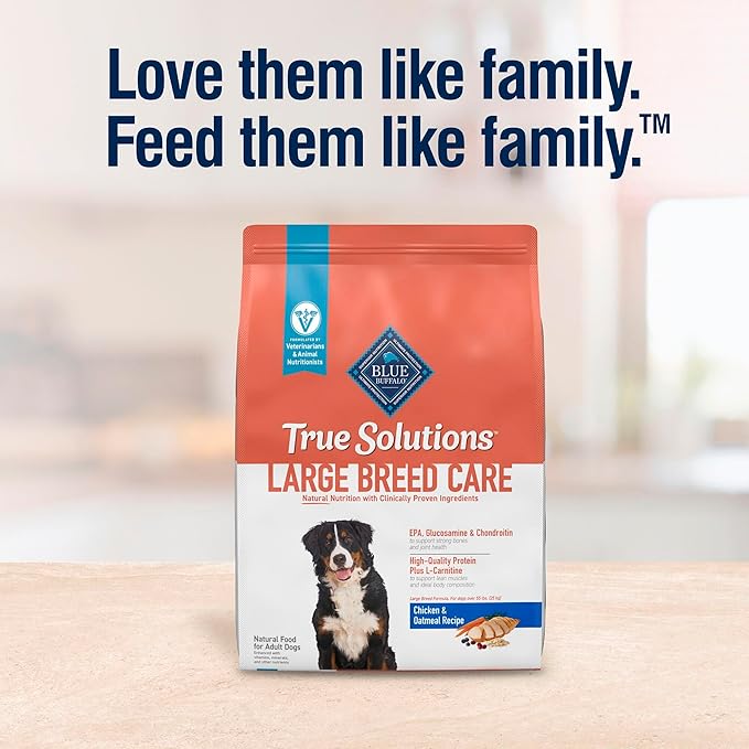 Blue Buffalo True Solutions Large Breed Care Natural Dry Dog Food for Adult Large Breed Dogs, Chicken, 11-lb. Bag