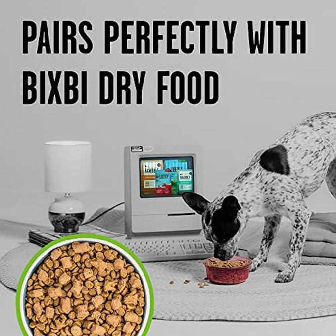 BIXBI Rawbble Freeze Dried Dog Food, Pork Recipe, 4.5 oz - 97% Meat and Organs, No Fillers - Pantry-Friendly Raw Dog Food for Meal, Treat or Food Topper - USA Made in Small Batches