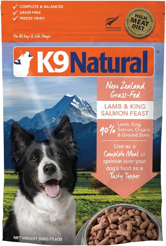 K9 Natural - Grain Free Freeze Dried Dog Food - Lamb & Salmon, 1.1lb
