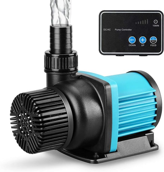 3170 GPH Aquarium 24V DC Water Pump with Controller, Submersible Return Pump for Fish Tank,Aquariums,Fountains,Sump,Hydroponic,Freshwater and Marine Water Use (3170GPH,86W,20.3FT)