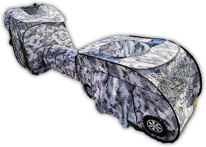 3-Piece Mesh & Nylon Cat/Dog Tent Set, Tunnel Connects Two Houses, Digital Camo Gray, Carrying Case (Green Digital camo)