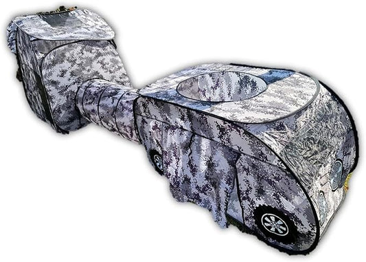 3-Piece Mesh & Nylon Cat/Dog Tent Set, Tunnel Connects Two Houses, Digital Camo Gray, Carrying Case (Green Digital camo)