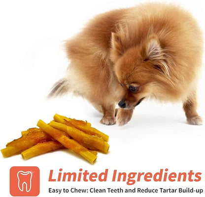 Chicken Wrapped Dog Bone Treat Sticks with Glucosamine & Turmeric, Easy to Digest, Non-Rawhide Soft Chicken Cheese Dog Chew Treats 15pcs/Pack