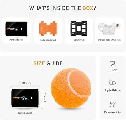 3 GPS Pet Tracker GPS Dog Tracker 4G Live Tracking, Smart Alerts, Fully Waterproof Activity Monitor for Pets, Unlimited Range, Remote Voice Recall, Fits All Collars, 30 Day Free Subscription