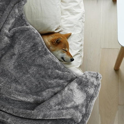 Onarway Dog Blanket Washable for Puppy: 4 Packs Dog Blankets 28_20 - Fluffy Soft Small Throw for Cat Puppy Kitten Dogs - Fleece Pet Blankets for Bed Sofa Car and Indoor - Grey and Khaki