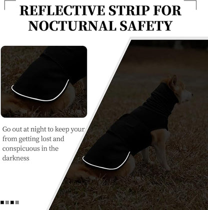 ROZKITCH Dog Calming Hoodie, Anti-Anxiety Vest for Storms & Fireworks, Adjustable Breathable Dog Shirt with Ear Wrap for Comfort Black M