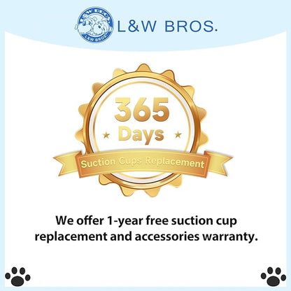 L&W BROS. Cat Window Perch Indoor Foldable Hammock with 4 Updated Suction Cups Easy to Assemble for Heavy Large Cats (M 1Pc)