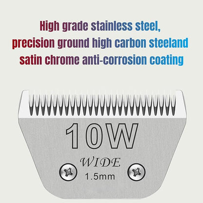 30W Dog Grooming Clipper Replacement Blades, Compatible with Ainds, Oster A5, Wahl Km10 and Other Series Clippers, Blade Size-30W Cut Length 1/50"(0.5mm)