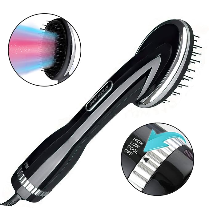 2 in 1 Pet Hair Dryer Blower with Brush 1000W Adjustable Temperature Slicker Shedding Brush for Hort Haired and Medium Small Coated Breeds