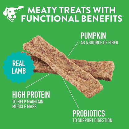 DOGSWELL Gut Health Meaty Jerky Dog Treats, Lamb, 20 oz. Pouch