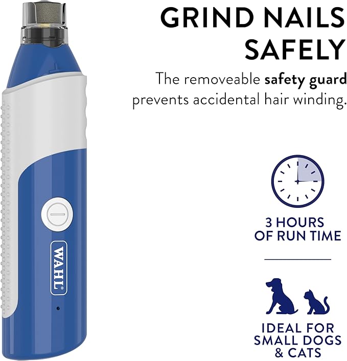 Wahl Professional Animal - Flexion Cat and Dog Nail Grinder - Professional 2-Speed Rechargeable Electric Pet Nail Trimmer - Paw Grooming & Smoothing for Dogs & Cats (#3023207)
