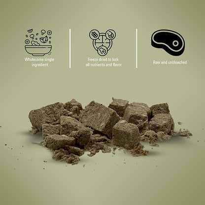 Freeze Dried Beef Tripe Dog Treats  Raw, Single Ingredient, Grain Free, Natural & Organic Treats for Dogs & Cats