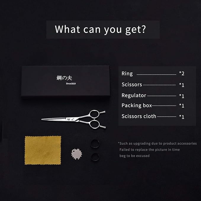 6 Inch Hair Cutting Scissors Straight Grooming Scissors for Small Dogs Cat & Hairstyle Sharp Haircut Scissors for Women Men Japanese Stainless Steel with Fine Adjustment Tension Screw