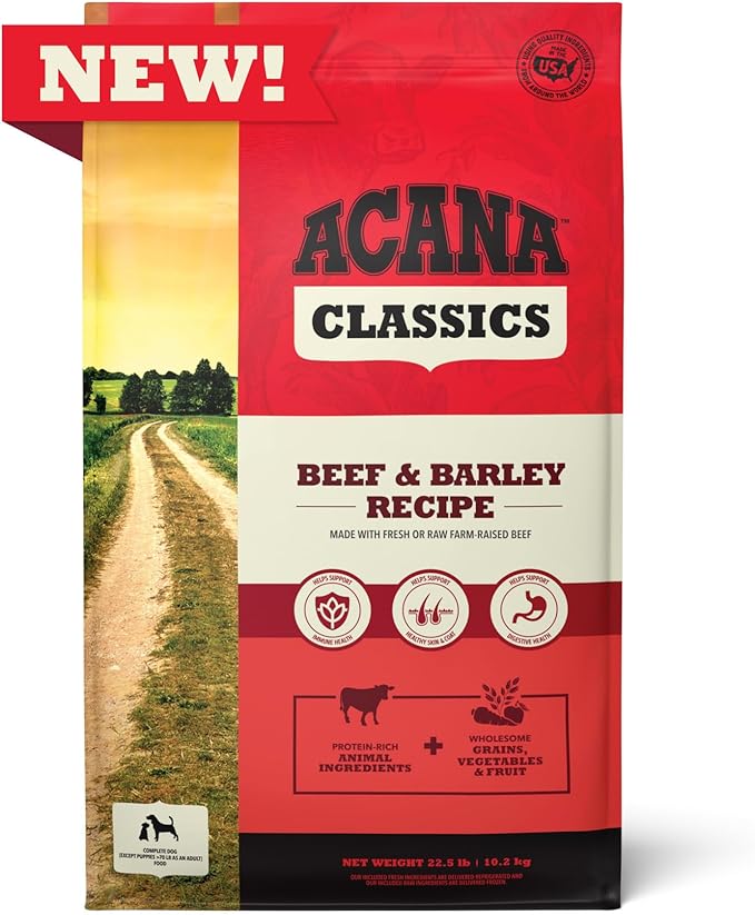 ACANA™ Classics Dog Food Beef & Barley Recipe Dry Dog Food, 22.5lb