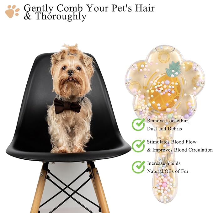 Soft Dog Brush for Small Dogs and Cat Brush for Shedding Dog Brush Hair Cleaning Comb