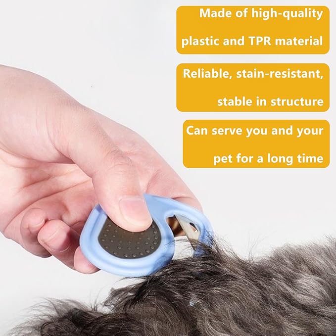 2 PCS Pet Grooming Tool Professional Dematting Comb Dog Detangler Brush Hair Grooming Tool Dog Undercoat Rake Grooming Rake for Grooming - Cuts Through Matts & Tangles with Ease(Blue_reen