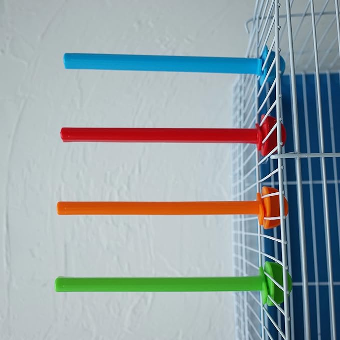 8 Canary Finch Budgie Bird Cage Universal Plastic Stand Perches Holdersï¼5.7 Inchesï¼