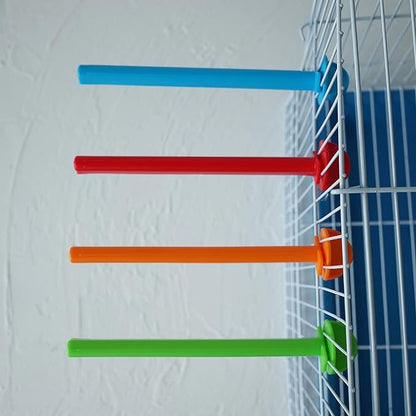 8 Canary Finch Budgie Bird Cage Universal Plastic Stand Perches Holdersï¼5.7 Inchesï¼