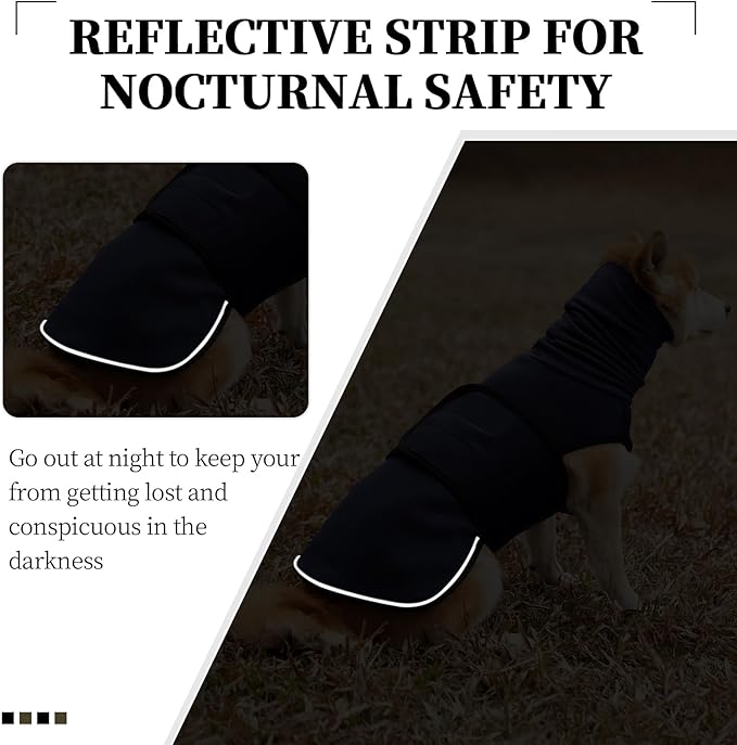 ROZKITCH Dog Anxiety Calming Hoodie, Soft Pet Jacket for Storms, Fireworks, Vet Visits, Breathable Anti-Anxiety Vest with Adjustable Fit NavyBlue M