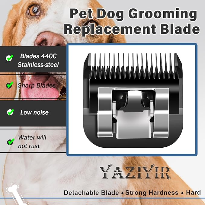 3 Pack 15# Detachable Dog Grooming Steel Blades,Compatible with Andis,Oster A5,Wahl KM-10 Series,Cut Length 3/64" 1.2MM ï¼_lackï¼