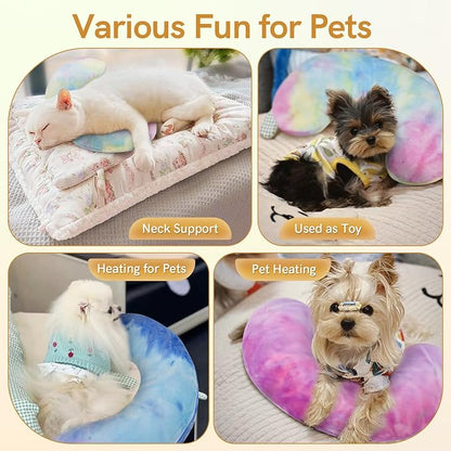 Dog Neck Pillow, Dog Cat Calming Pillow Soft, Fluffy Cozy Pet Body Pillow,Anxiety Relief Pillow for Joint Relief Sleeping Improve