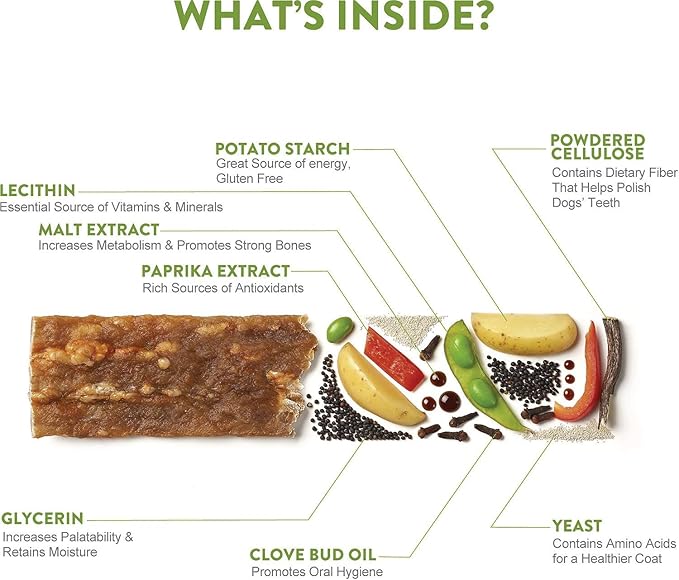 Natural Dog Treats - Veggie Sausage Sticks Large - 7 Pack - (Dogs 40-60 lbs) - Pack of 22