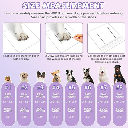 Dog Shoes for Large Small Medium Dogs, Dog Boots & Paw Protectors Breathable Dog Booties for Outdoor Hiking, Camping, Walking, Hardwood Floors Size 2