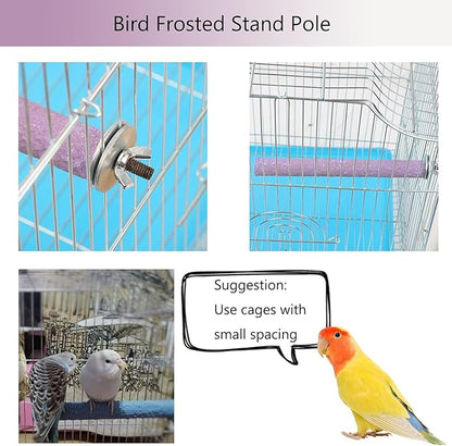 Hamiledyi Bird Perches for Cage Grinding Sand Bird Perches 8pcs Claw Trim Cage Perches Stand for Starlings, Parakeets Lovebirds Canaries Green Cheeked Conures (0.78 in Diameter)