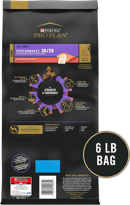 Purina pro plan Sport Performance 30/20 Salmon & Cod Formula Dry Dog Food - 6 lb. Bag