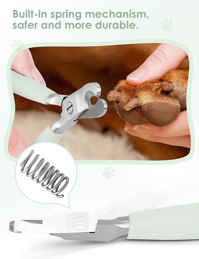 Heavy Duty Dog Nail Clippers -_uts Thick Nails Like Butter__pgraded Large Opening Professional Toenail Trimmer Razor Sharp Blade for Medium to Giant Breed (Green)