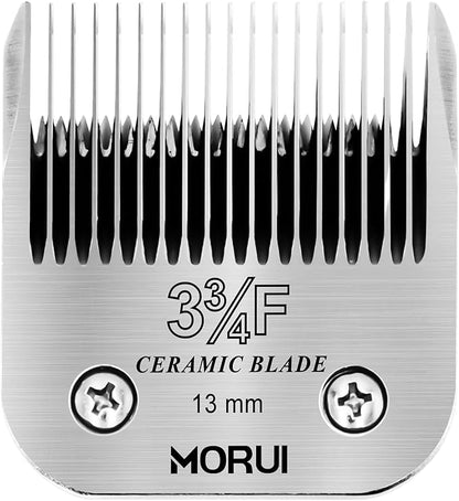 3-3/4F Cut Length 1/2"(13mm) Detachable Ceramic Pet Dog Clipper Blades Compatible with Most Andis,Oster A5 Wahl KM Series Clippers