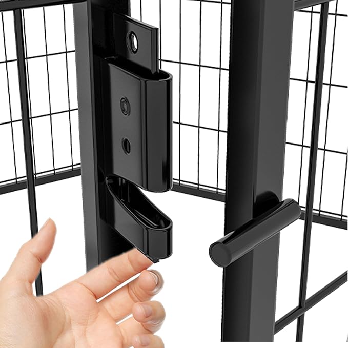 6 Panel Dog Playpen,Heavy Duty Metal Outdoor Indoor Dog Playpen for Puppies and Small Animals,Black