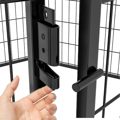 6 Panel Dog Playpen,Heavy Duty Metal Outdoor Indoor Dog Playpen for Puppies and Small Animals,Black