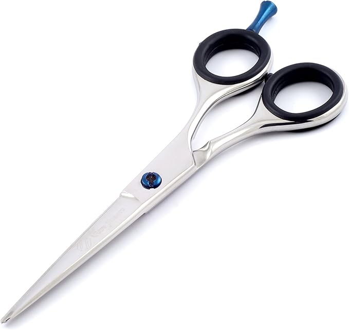 5.5" Professional Pet Grooming Scissors with Blue Screw Bright Polish Finish
