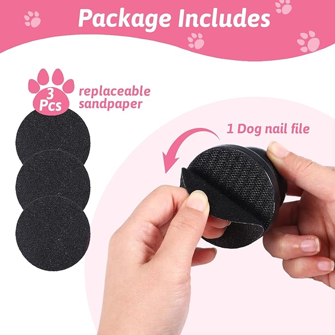 Dog Nail File Board, Dog Scratch Pad for Nails, Dog Nail Scratch Board for Dogs, Nail File for Dogs, Cat Nail File, Nail Dremel Tool for Dogs, Pet Nail File with 3 Pcs Replaceable Sandpaper(Wood)