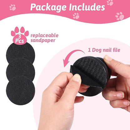 Dog Nail File Board, Dog Scratch Pad for Nails, Dog Nail Scratch Board for Dogs, Nail File for Dogs, Cat Nail File, Nail Dremel Tool for Dogs, Pet Nail File with 3 Pcs Replaceable Sandpaper(Wood)