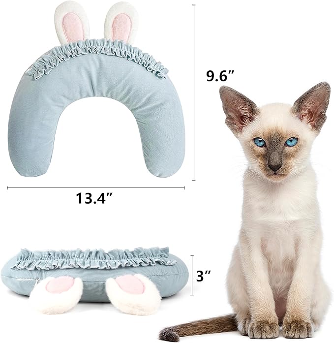 Pet Pillow for Dogs, Dog Calming Pillow, Cat Pillow, Soft Dog Neck Pillow, U-Shaped Pillow for Cat and Dog, Machine Washable Pet, Improve Pet Sleeping