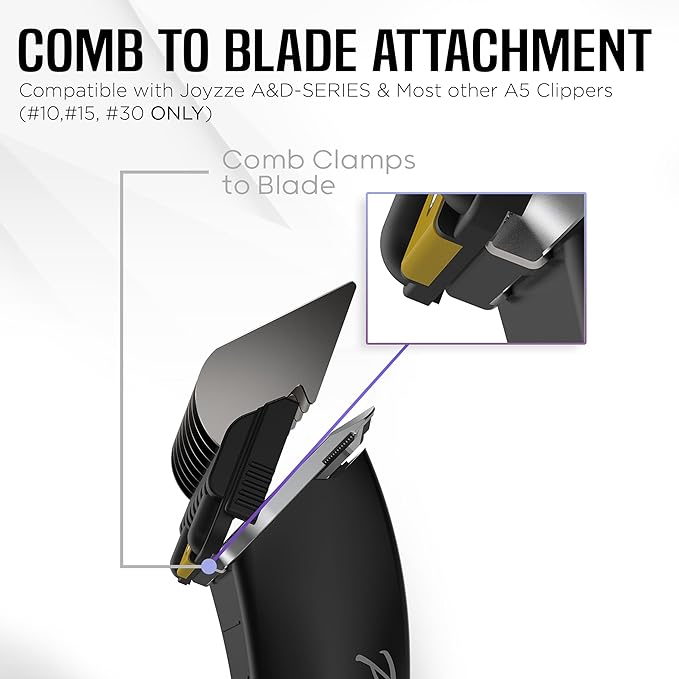 A5 Clipper Stainless Steel Comb Set  Grooming Guide Combs for Dogs, Cats & Horses  Fits Detachable Blades #10, #15, #30  Not Compatible with 5-in-1 Clippers