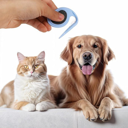 2pcs Knotting Comb for Cats, Dog Shedding Brush Dematting Comb Hair Removal Tool for Knotted & Loose Hair Grooming Accessories for Pet Kitten Puppy (Blue)