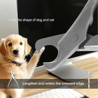 Dog Nail Trimmers & Cat Nail Clipper, Heavy Duty Stainless Steel Claw Clippers for Large Dogs & Indoor Cats, Dog Toenail Clippers with Nail File - Professional Grooming Tool for Dogs, Cats, Small Pets