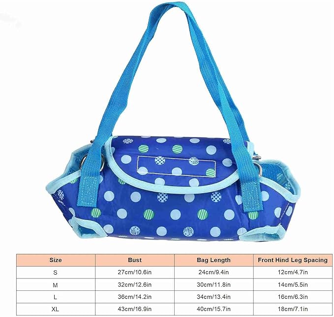 Dog Sling,Dog Sling Carrier for Small Dogs,Soft and Comfortable Can Take Cats and Dogs Out for a Walk,2-In-1design, Can be Carried on The Back or in The Hand,S