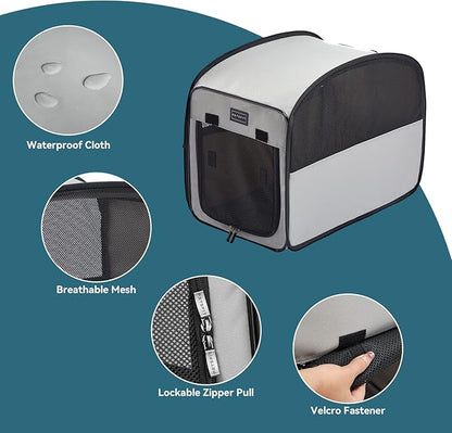 Petsfit Travel Dog Crateï¼_op Up Dog Crate for Medium Large Dogsï¼_aterproof Pet Cage Soft Dog Kennel for Indoor/Outdoorï¼_ightweight Dog Carrier for Travellingï¼_rey