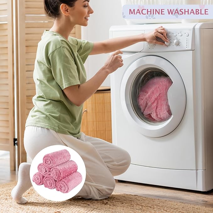 BVAGSS 6 Pack Small Dog Blanket, Super Soft Warm Pet Cover Blankets, Wheat Ears Print Puppy Fleece Flannel Blanket for Small Medium Dogs and Cats MW003